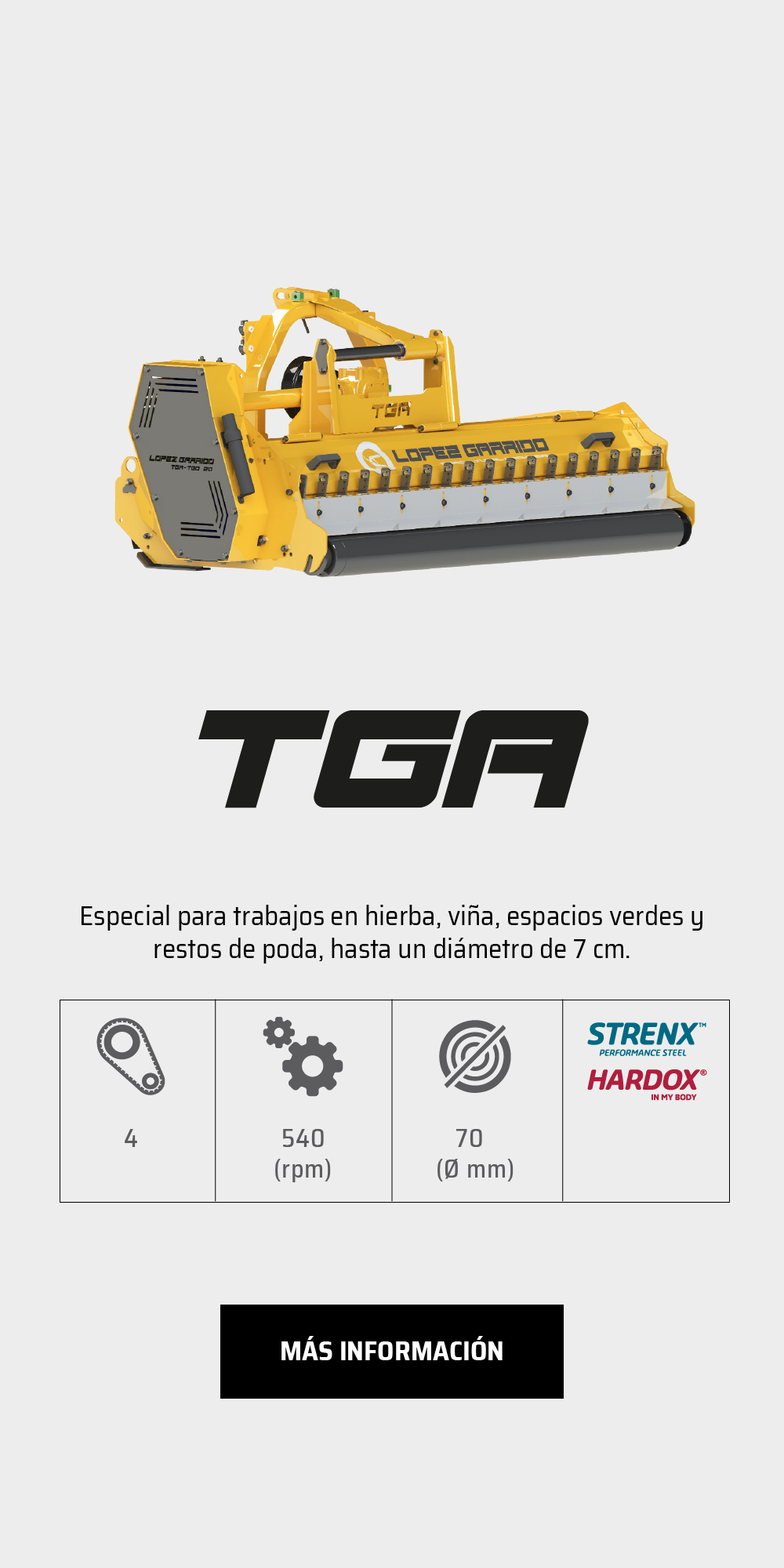 maquinaria destacada TGA