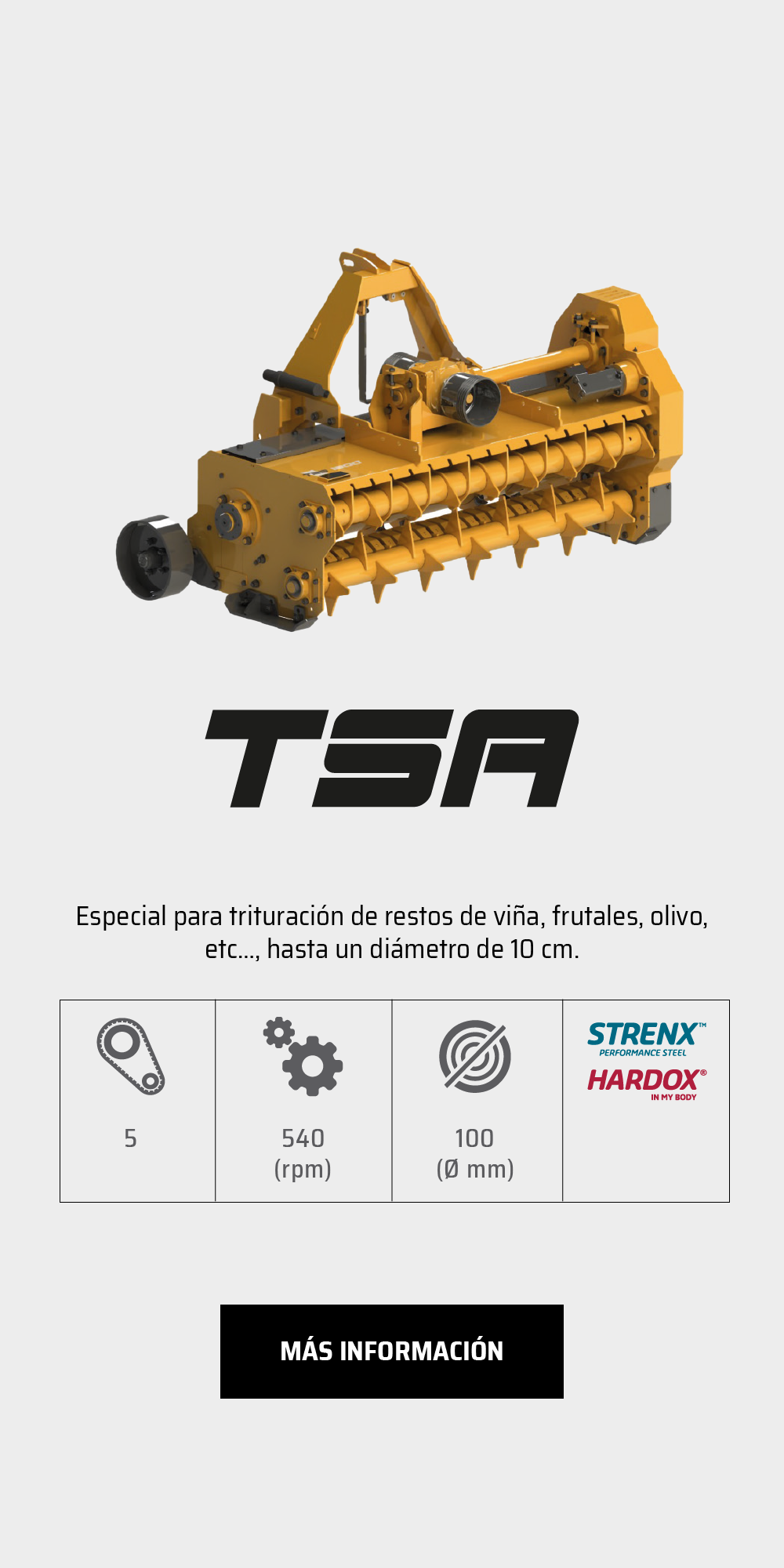 maquinaria destacada TSA